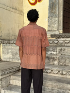 WAVES OUTLINE MEN’S NOTCH COLLAR SHIRT