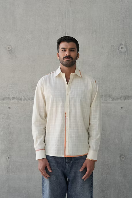 IVORY FULL SLEEVE CONVERTIBLE MEN’S SHIRT