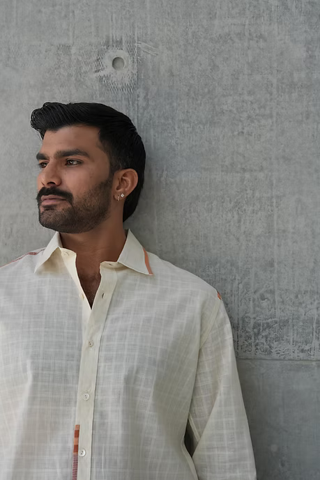 IVORY FULL SLEEVE CONVERTIBLE MEN’S SHIRT