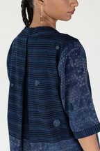 KALA COTTON AERO STRIPE V NECK TOP
