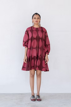Maroon Circles Dress